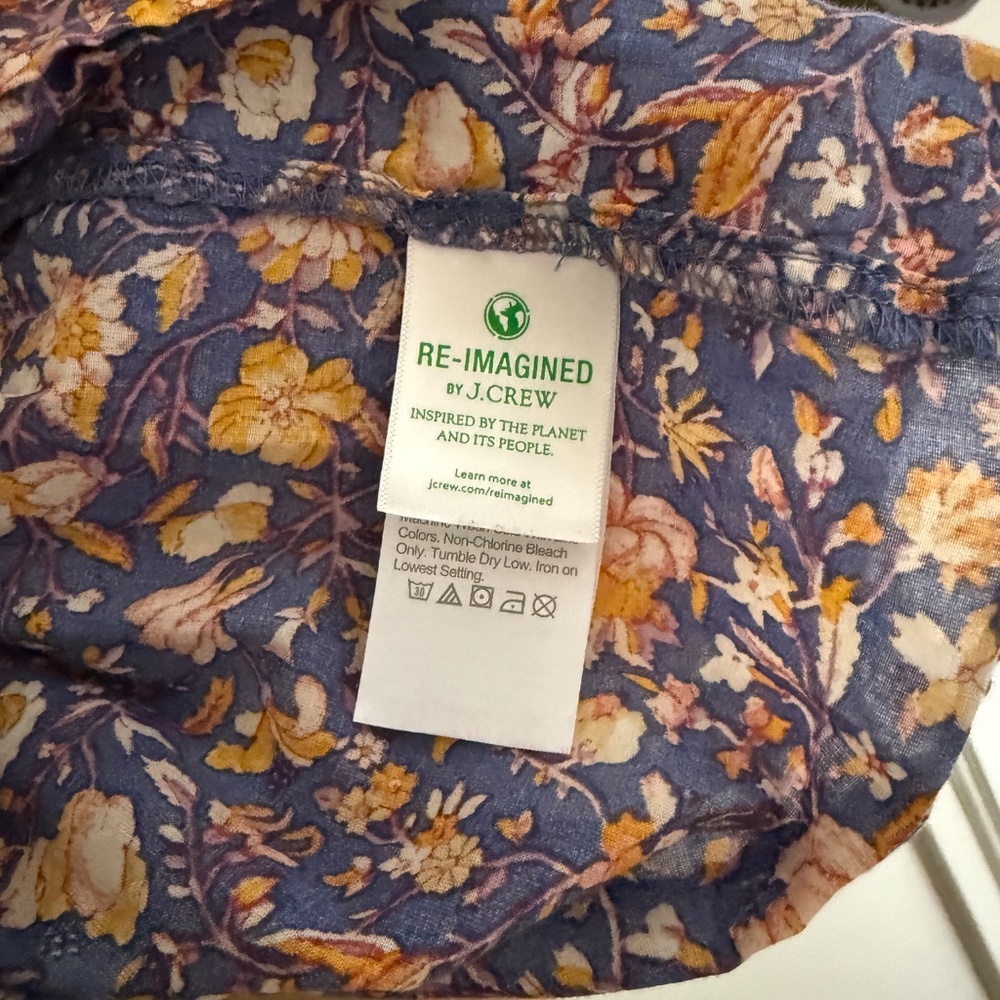 J. Crew Crewcuts Indian Block Print Floral Dress Girl's Size 6 - Picture 5 of 5
